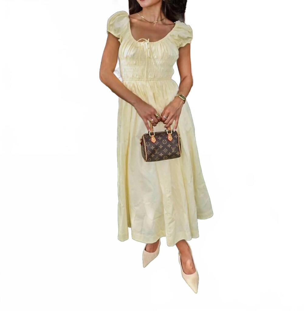 NEW SOFIE THE LABEL golden hour midi dress in yellow